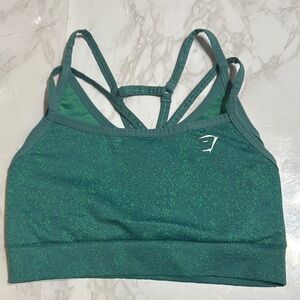 Gymshark Green Racerback Sports Bra with Compression Fit